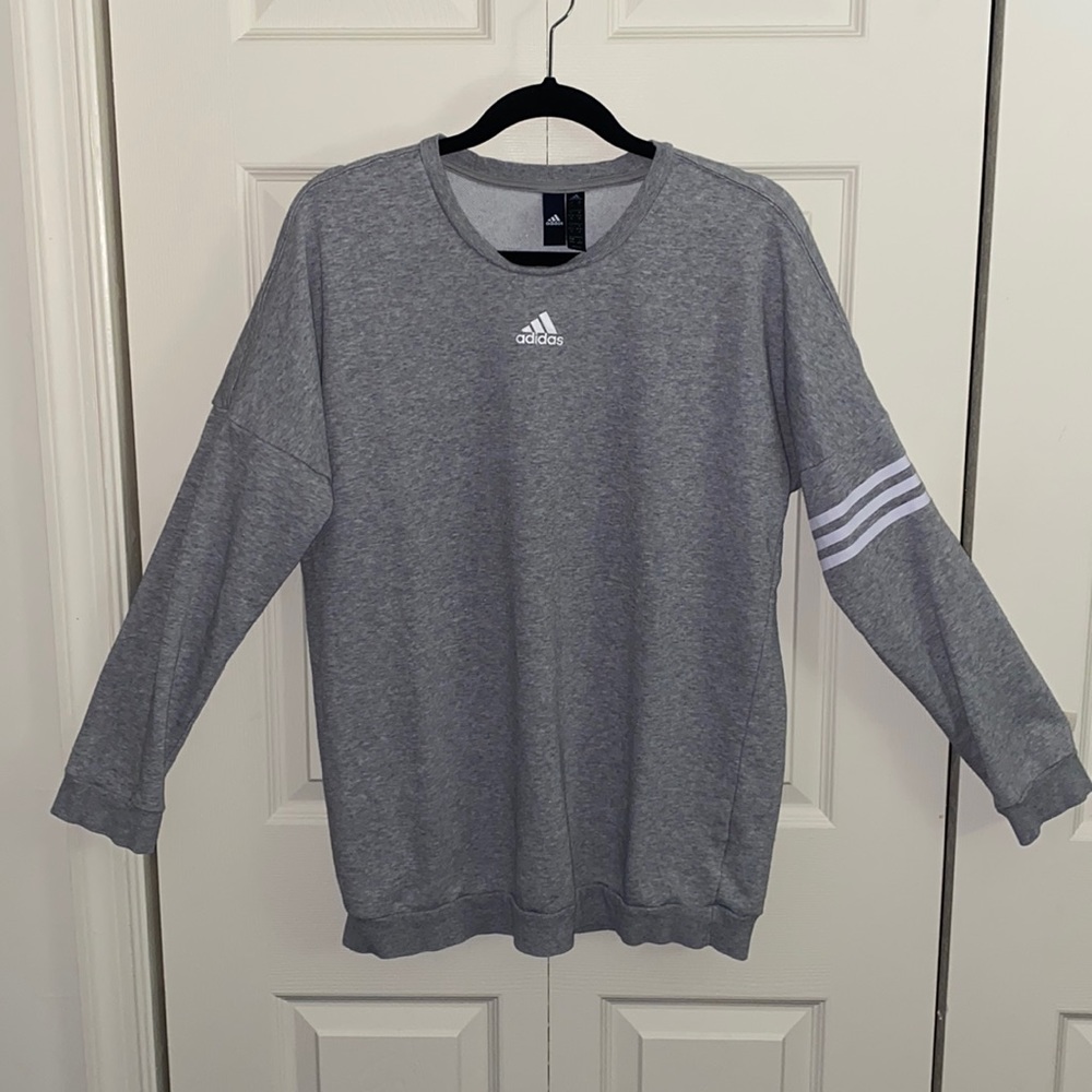 Gray Adidas Crewneck Sweatshirt